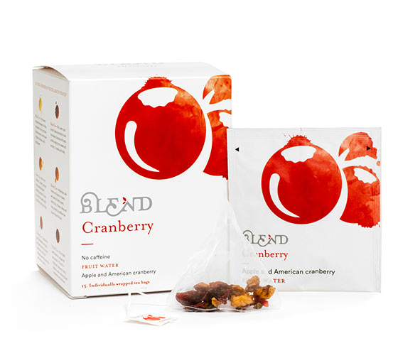Tè Cranberry - Box da 15 Infusori Piramidali di Tè in Foglia
