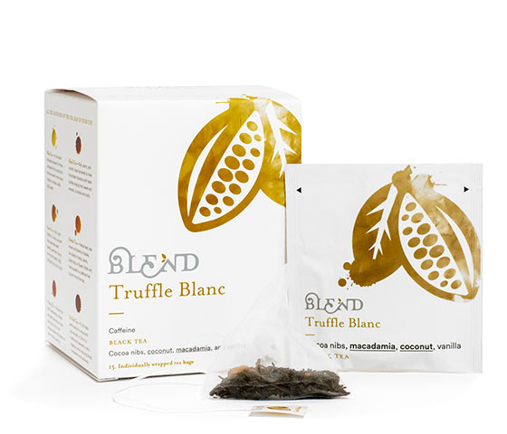 Truffle Blanc Tea - 15ct Box of Premium Tea in Pyramid Infusers