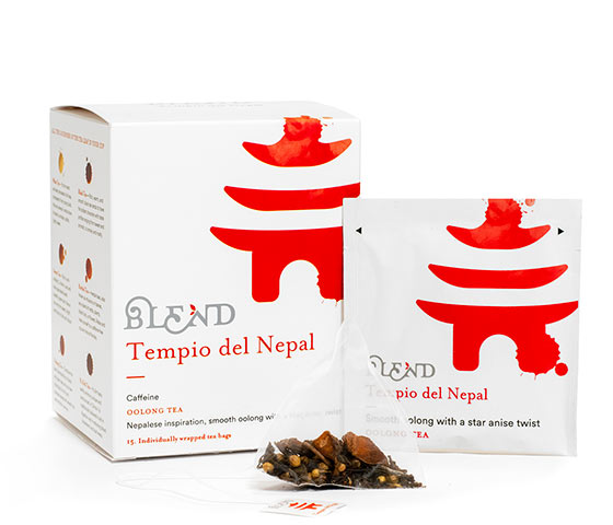 Tè Tempio del Nepal - Box da 15 Infusori Piramidali di Tè in Foglia