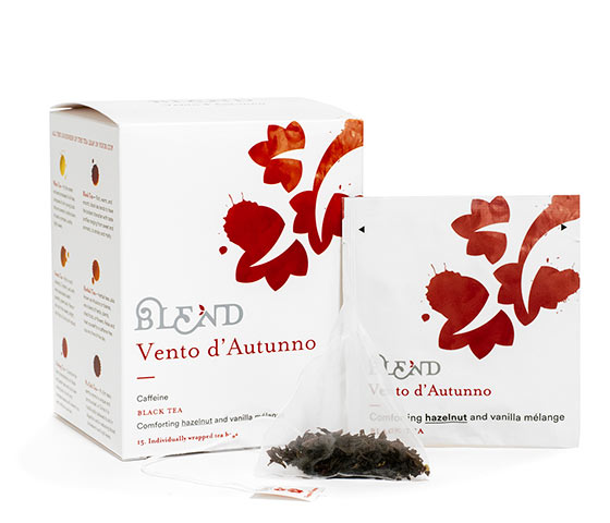 Tè Vento d'Autunno - Box da 15 Infusori Piramidali di Tè in Foglia